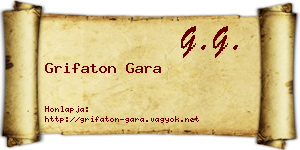 Grifaton Gara névjegykártya
